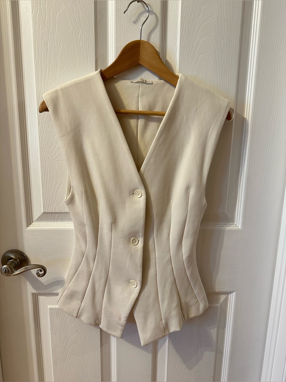 Zara Cream Tailored Sleeveless Waistcoat